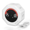Secura Pomodoro Cube Timer, 3, 5, 10, 25, 30, 60 Minutes Preset (White)