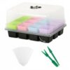 ＡＷＨＡＯ Seedling Tray Starter Kit Seed Starting Tray Propagation Greenhouse Box with and Drain Holes for Overwatering and Health Suitable for Seed Starting Teaching Tools