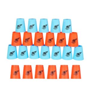 SEISSO Sport Stacking Cups Set，Stacking Cup Classic Speed Training Game for Kids Adults, Plastic Speed Stacking Cups Family Game Toy for Boy Girl Party Challenge Competition Travel Gift Blue+ Red