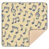Selerdon Baby Play Mat Beige Musical Notes for Floor 50" x 50" Waterproof