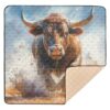 Selerdon Baby Play Mat Fighting Bull for Floor 50" x 50" Waterproof