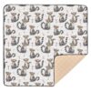 Selerdon Baby Play Mat Lemurs Cute White for Floor 50" x 50" Waterproof