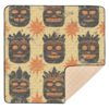 Selerdon Baby Play Mat Tiki Pole Orange for Floor 50" x 50" Waterproof