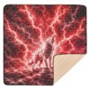 Selerdon Baby Play Mat Wolf Thunder Red for Floor 50" x 50" Waterproof