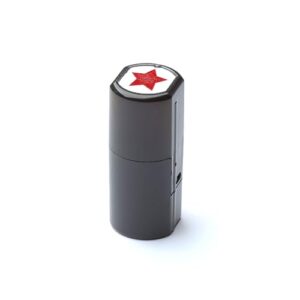 Self-Inking Stamps for Teachers, Teacher Stamper for Classroom and School, Greeting Cards and Scrapbooks Emoji Stamp (Solid Star, Red)