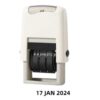 Self Inking Date Stamp, 25x2.8mm Buiness Office Stamp (White)