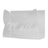 SENECESLI Acrylic Mail Holder Sorter, Countertop Letter Organizer Stand