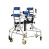 Seniors Rolling Walker Children's Standing Stand,Walker with Wheels,360° Rotating Roller and Armpit Rt Armrest Standing Mobility Walking Aid - Easy to Assemble Decoration