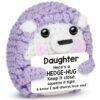 Sensi Blue Easter Basket Stuffers for Daughter from Mom Dad, Funny Crochet Hedgehog Hedge Hug Gift, to Teen Girls Kids Adult Best Daughter Ever I Love You Present, Cute Birthday Graduation Decor