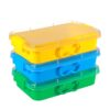 Sensory Bin with Lid for Toddlers 3 Pack 12.8 in, Stackable toy bins