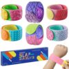 Sensory Slap Bracelets for Kids Teens,6PCS Fidget Toys Snap Bracelets for Stress Anxiety Autistic ADHD,Calm Down Classroom Travel Students Prizes Toys, Stocking Stuffers for Teens Boys Girls