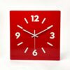 SENYURI Modern Classic Red Square Large 14 Inch Silent Analog Wall Clock