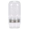 Serounder Glass Sprouting Jar Kit Wide Mouth Germination Growing Jar with Drip Tray Lids for Broccoli Alfalfa Radish Microgreens Stackable