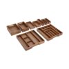 Seville Classics Acacia Wood Premium Organizer Storage Bins for Kitchen Silverware, Pantry, Closet, Office Desk, Pens, Utensils, Makeup, K Cup, Acacia, Bin Set (9 Piece)
