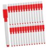 SEWACC 50pcs Black Skinny Dry Erase Markers with Fine Tip and Eraser Lid