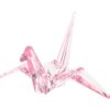 SEWACC Acrylic Origami Crane Figurine Clear Paper Bird Decoration Kids Birthday Gift Desktop Ornament 5.82X4.80X3.74In Creative Animal Model