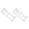 SEWACC Acrylic Shoe Rack, 4-Section Stackable Organizer 2pcs