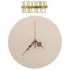 SEWACC Unfinished Wooden Clock Face DIY Kit with Gold Roman Numerals and Clock Hands with Stable Surface and Easy to Assemble for Office or Cafe Decoration