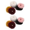 Sewroro 16pcs Faux Fur Hair Scrunchie with Plush Pom Pom Design, Soft and Elastic Hair Tie for Women, Prevents Pulling and Retains Shape, for School and Daily Tasks