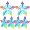 Sewroro 6pcs Star Highlighter Marker Set, Pp Five Point Shape, Color Coding