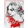 Sexy Woman Latch Hook Rug Kit Carpet Mat Needlework DIY Tapestry Yarn Hooking Craft with Crochet Color Pre-Printed Pattern Design for Adult Kid Crocheting Home Decoration (C 80 * 115cm)