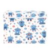Sgaesgte Blue Robot Wallpaper Storage Bin with Lid Collapsible Box 1 Pcs