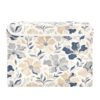 Sgaesgte Navy Beige Flower Storage Bin with Lid Collapsible Box 1 Pcs