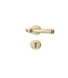 SGJHRSYQO Bedroom Door Lock Indoor Wooden Golden French Handle Household Magnetic Silent Room Light Luxury Split(French Style Copper Brushed Model A)