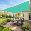 Shade&Beyond 4'X6' Curved Edge Rectangle Shade Sail, Turquoise,Custom-Cut, Fine HDPE Weave, Blocks Excess UV, Beautifies Backyard & Lawn, Stable Color Finish