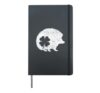 Shamrock Hedgehog Lover St Patricks Day Hardcover Journal, Black