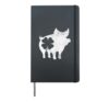 Shamrock Pig Lover St Patricks Day Farmer Hardcover Journal, Black