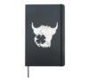 Shamrock Scottish Highland Cow Hardcover Journal, Black