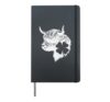 Shamrock Scottish Highland Cow St Patricks Day Hardcover Journal, Black