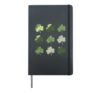 Shamrocks St. Patricks Day Hardcover Journal, Black