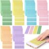 Shappy 144 Pcs Silicone Textured Sensory Stickers Adhesive Fidget Calm Stickers for Adults with Anxiety, ADHD and Autism, Sensory Strips Toy Stress Relief for Office, Desk, Gifts, Rewards(Morandi)