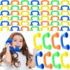 Shappy 42 Pcs Whisper Reading Phones for Kids Bulk Auditory Feedback Reading Aid Phone Classroom Colored Speech Therapy Tool for Children Accelerates Fluency and Pronunciation(Light Color)