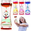 Shappy 4 Pcs Emotion Sensory Bottles Liquid Motion Bubbler Colorful Water Fidget Toy Sensory Bottles for Toddlers Quiet Fidget Toys for Autistic Children, Calming Corner, Social Emotional Learning