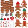 Shappy 6 Pack Christmas Gingerbread DIY Craft Kit with Air Dry Clay