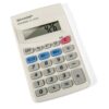Sharp 8-Digit Battery-Powered Pocket-Size Calculator, Standard Function Wallet Calculator with LCD Display, Fits in Purses, Pockets & Workbags, 4 x 2.4-Inches, White (EL233SB)
