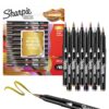 Sharpie Creative Markers, Metallic, Water-Based Acrylic, Brush Tip, Assorted, 10 Count