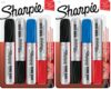 Sharpie King Size Permanent Marker, Large Chisel Tip, Great for Poster Boards, Assorted, 4 Count (Pack of 2)