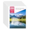 Sheet Protectors 200 Pack - Top-Loading Plastic Binder Sleeves for 8.5" x 11" Paper, Glare-Reducing Textured Surface, Reinforced 3-Hole Edges, Non-Stick & Acid-Free for Home, School & Office