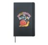 Shellebrating The Slow Life Snail Chill Vibes Hardcover Journal, Black