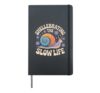 Shellebrating The Slow Life Snail Shell Floral Vibes Hardcover Journal, Black