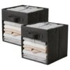 ShellKingdom Storage Bins, Foldable Fabric Storage Cubes with Clear Window