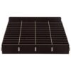 SHERCHPRY Dark Brown Wooden Phone Holder with 48 Grid Slotted Storage Rack