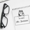 Shetland Sheepdog Peeking Ex Libris Book Stamp, Duo Hand Mount