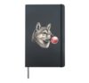 Shiba Inu Pink Bubble Gum Cute Dog Lover Graphic Women Hardcover Journal, Black