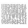 Shimmeroo Die Cuts,26 Capital Letter Number 10 Metal Cutting Dies Alphabet