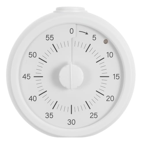SHOWERORO -Minute Mechanical Visual Countdown Timer for Kitchen Cooking and Teaching, Silent Operation, Easy Setup, Round Abs Material Timer with Magnetic Back, for Food Preparation